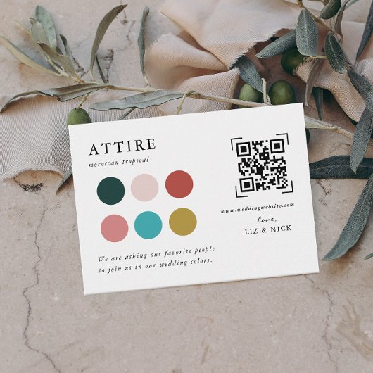D'accompagnement Tenue de mariage | Carte de renvoi avec code QR