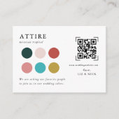 D'accompagnement Tenue de mariage | Carte de renvoi avec code QR (Devant)