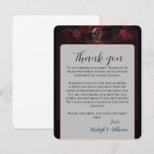 D'accompagnement Till Death Crâne gothique Merci carte de réception (Devant / Derrière)