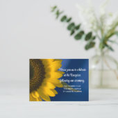 D'accompagnement Tournesol sur la carte de réception de mariage ble (Debout devant)