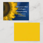 D'accompagnement Tournesol sur la carte de réception de mariage ble (Devant / Derrière)