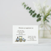 D'accompagnement Train de la carte d'enregistrement baby shower (Debout devant)