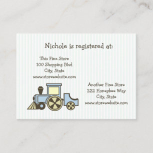 D'accompagnement Train de la carte d'enregistrement baby shower