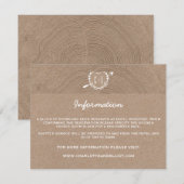 D'accompagnement Tranche de bois rustique | Carte d'information (Devant / Derrière)