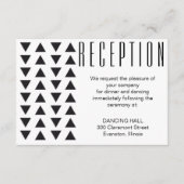 D'accompagnement Triangles Carte d'insertion de réception de mariag (Devant)