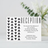D'accompagnement Triangles Carte d'insertion de réception de mariag (Debout devant)