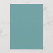 D'accompagnement Turquoise & Grey Elegant Wedding Details Carte de  (Dos)