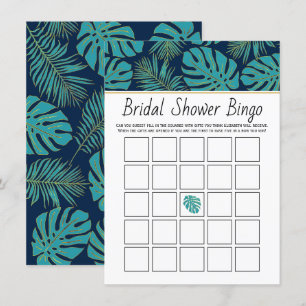 D'accompagnement Turquoise, marine tropicale feuille carte de jeu d