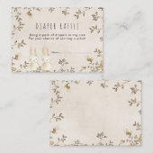 D'accompagnement twins bunny floral Diaper Raffle carte de boîtier (Devant / Derrière)