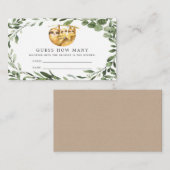 D'accompagnement Twins Sloth Baby shower Devinez combien de carte (Devant / Derrière)