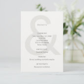 D'accompagnement Typographie éditoriale Carte de détails de mariage (Debout devant)