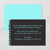 D'accompagnement TYPOGRAPHY Bar Bat mitzvah Carte d'hébergement (Devant / Derrière)