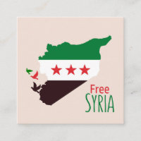 Une carte de la Syrie avec le drapeau de la révolu