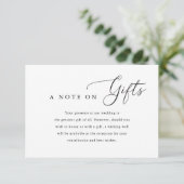 D'accompagnement Une note sur la carte de cadeaux | Élégant Wishing (Debout devant)