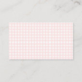 D'accompagnement Une petite carte de douche d'affichage en gingham (Dos)