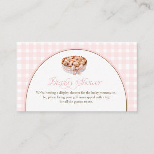 D'accompagnement Une petite carte de douche d'affichage en gingham