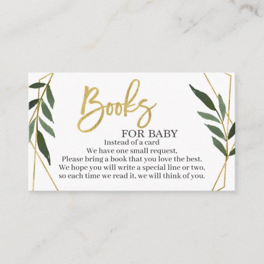 D'accompagnement Verdure et or apportez une carte de livre (Devant)