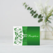D'accompagnement Vert, Flore Blanche, Carte de réception de mariage (Debout devant)