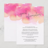 D'accompagnement Vibrant Dreams Carte d'information client / Peach  (Devant / Derrière)