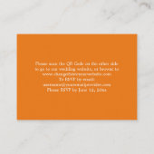 D'accompagnement Vibrant Orange QR Code Site Web Carte RSVP (Dos)