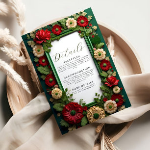 D'accompagnement Vibrant Royal Green Bouquet Détails Carte de boîti