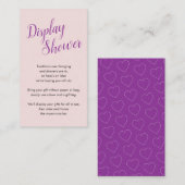 D'accompagnement Violet et rose | Afficher la carte de douche (Devant / Derrière)