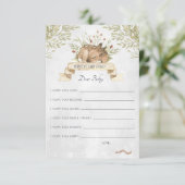 D'accompagnement Vœux pour carte de conseils bébé | Cerf de la forê (Debout devant)