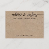 D'accompagnement Voeux pour l'avenir M. et la carte de conseil Mme  (Devant)