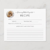 D'accompagnement Votre Carte Recette Photo Calligraphy (Devant)