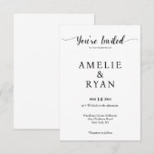 D'accompagnement Vous êtes invité Mariage carte de célébration (Devant / Derrière)