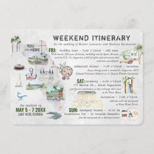 D'accompagnement Week-end mariage en Floride Carte Itinéraire