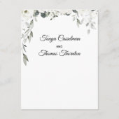 D'accompagnement White Peony Détails du Mariage Carte de boîtier (Dos)