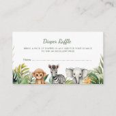 D'accompagnement Wild One Safari Baby shower carte de tombole de  (Devant)