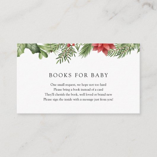 D'accompagnement Winter Greenery Livres pour Baby insert carte (Devant)