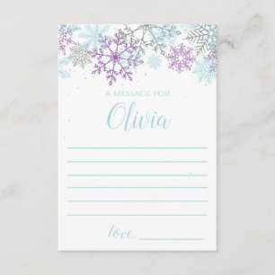 D'accompagnement Winter Onederland Time Capsule carte note violet