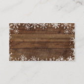 D'accompagnement Woodland rustique d'hiver - Carte de rousseur de c (Dos)