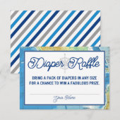 D'accompagnement World Await Baby shower Diaper Carte Raffle (Devant / Derrière)
