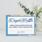 D'accompagnement World Await Baby shower Diaper Carte Raffle (Debout devant)