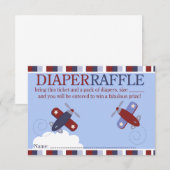 D'accompagnement Zoom le long de l'avion Douche Diaper Carte Raffle (Devant / Derrière)