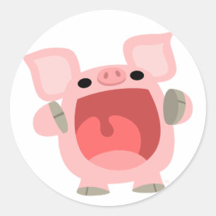 "D'ACCORD ! ! !" Sticker pour cochon de dessin mig