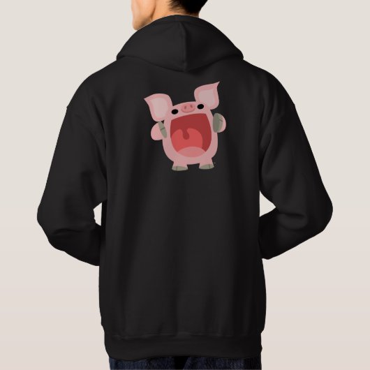 "D'ACCORD ! ! !" Sweat - shirt à capuche de cochon (Dos)