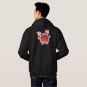 "D'ACCORD ! ! !" Sweat - shirt à capuche de cochon (Dos entier)