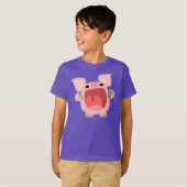 "D'ACCORD ! ! !" T-shirt Enfants Cochon en caricat (Devant entier)