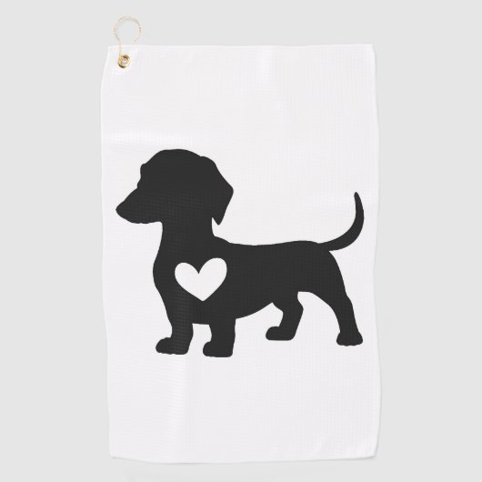 Dachond Golfhanddoek (Voorkant)