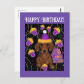 Dachshond          briefkaart (Voorkant / Achterkant)