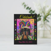Dachshond briefkaart (Staand voorkant)