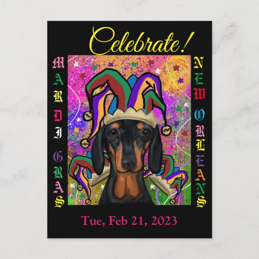 Dachshond briefkaart (Voorkant)