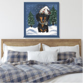 Dachshond canvas afdruk (Insitu (Slaapkamer))
