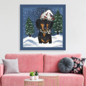 Dachshond canvas afdruk (Insitu (Woonkamer))