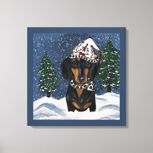 Dachshond canvas afdruk (Voorkant)